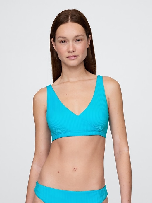 bikini-oberteil mit rippen
