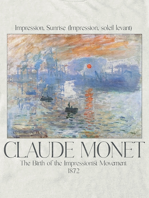monet sunrise grafik-t-shirt