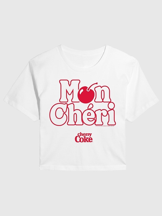 cherry coke mon cheri cropped graphic tee