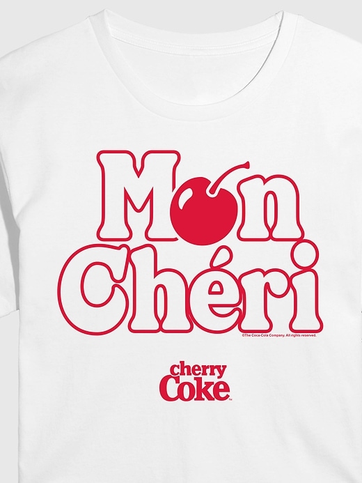 cherry coke mon cheri cropped graphic tee