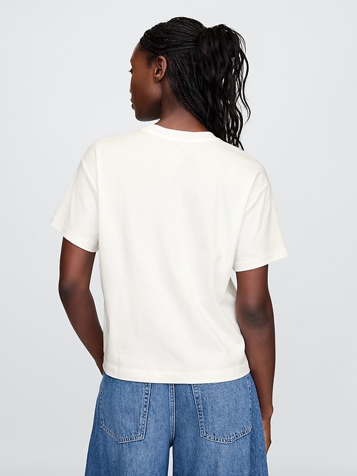 supima baumwoll-t-shirt mit lockerer passform