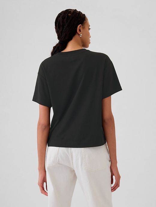 supima baumwoll-t-shirt mit lockerer passform
