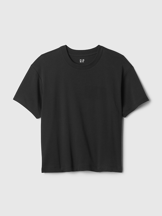 supima baumwoll-t-shirt mit lockerer passform
