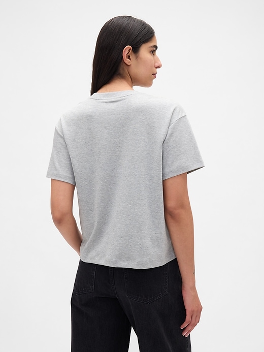 supima baumwoll-t-shirt mit lockerer passform