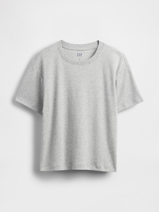 supima baumwoll-t-shirt mit lockerer passform