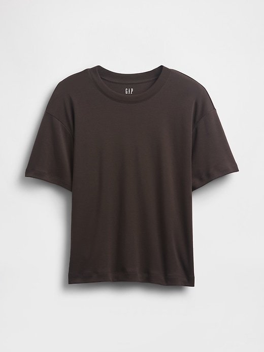 supima baumwoll-t-shirt mit lockerer passform