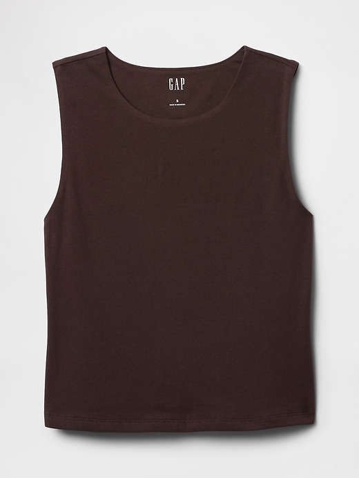 kurzes tanktop aus eng gestricktem jersey