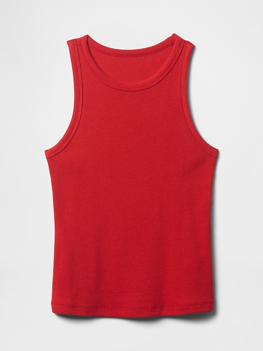 modernes geripptes neckholder-tanktop