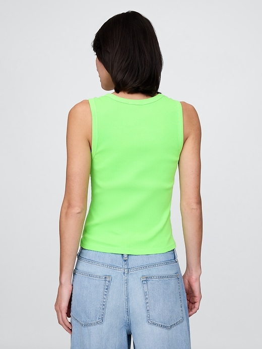 tanktop mit rippenausschnitt