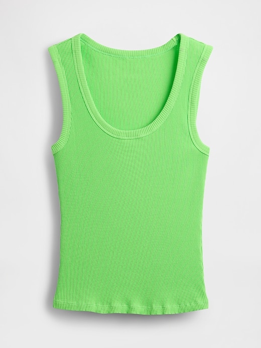 tanktop mit rippenausschnitt