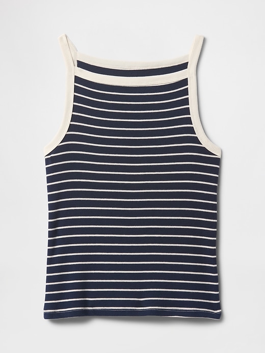 modernes tanktop mit schürzenkragen