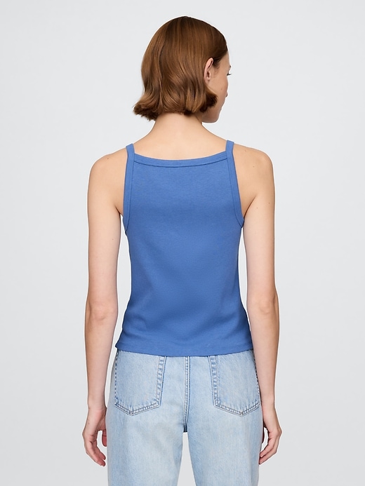modernes tanktop mit schürzenkragen