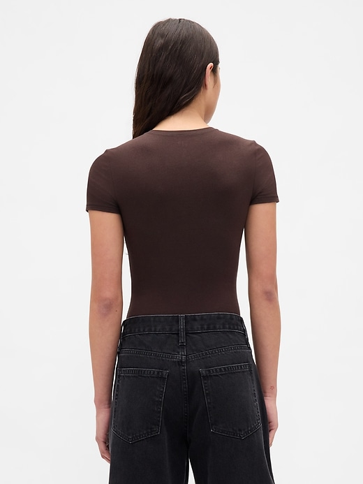 feingestrickter jersey-t-shirt-string-body
