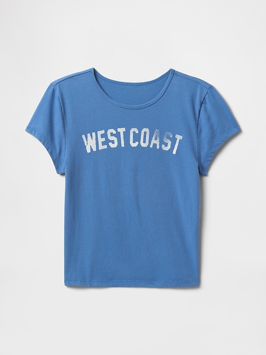 crop-t-shirt mit grafikprint