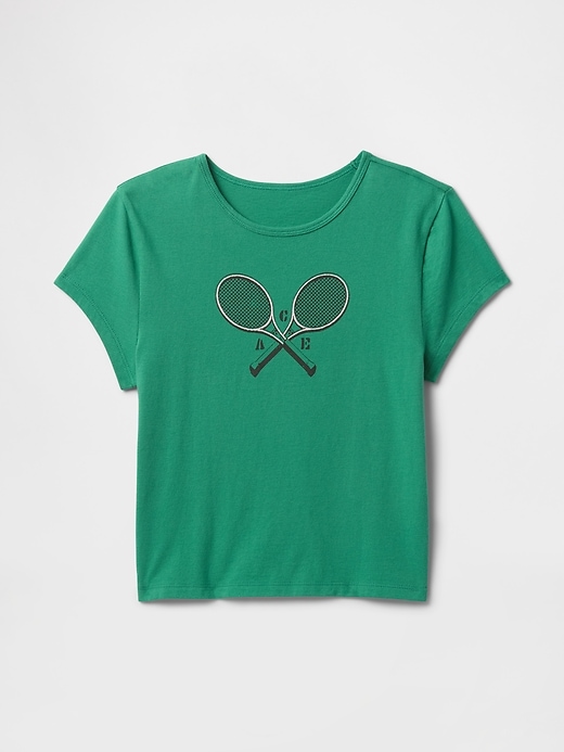 crop-t-shirt mit grafikprint
