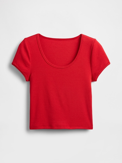 modernes crop-t-shirt mit kurzen Ärmeln
