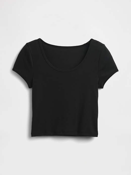 modernes crop-t-shirt mit kurzen Ärmeln