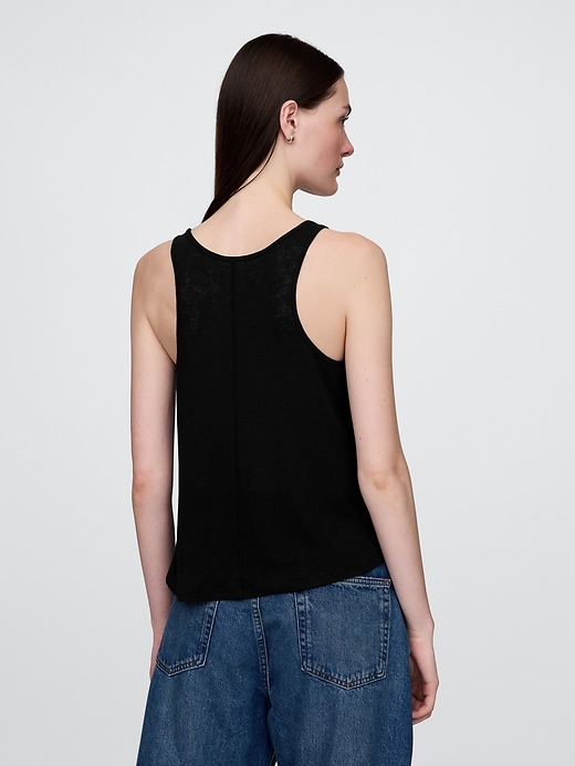 tanktop aus leinenmischung mit racerback