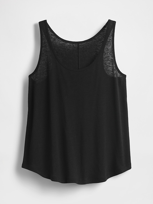 tanktop aus leinenmischung mit racerback