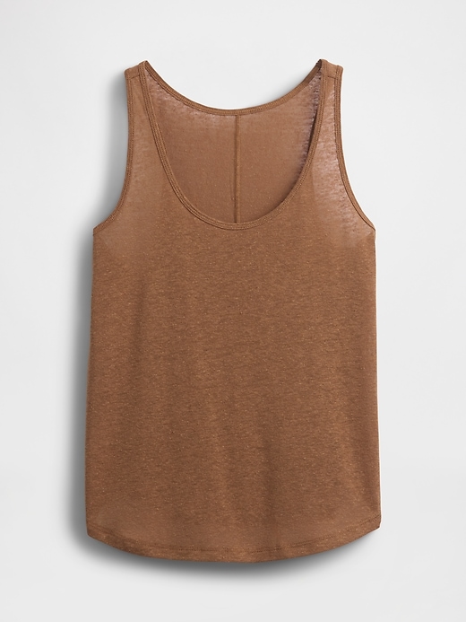 tanktop aus leinenmischung mit racerback