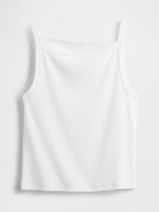 modernes bauchfreies tanktop mit schürzenkragen