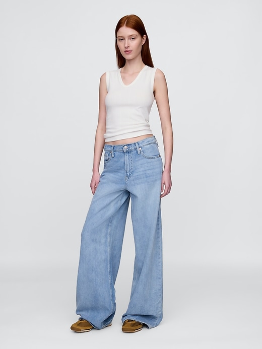 transparentes modernes rippen-tanktop