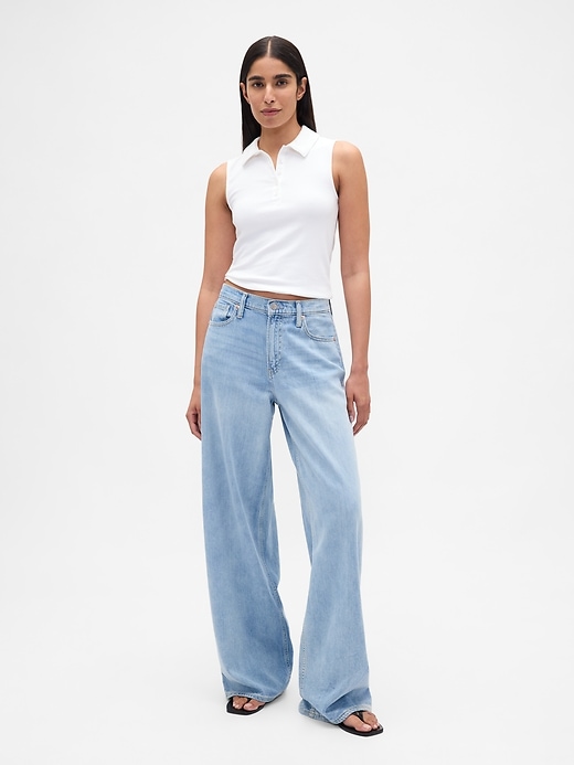 modernes polo crop tank top