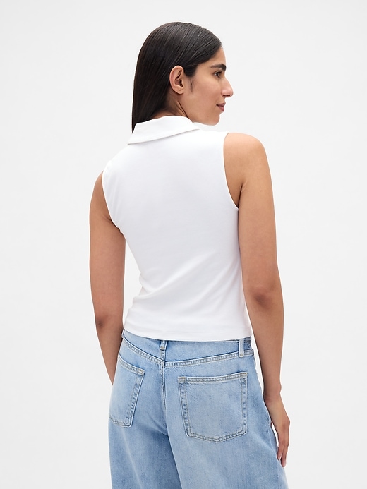 modernes polo crop tank top