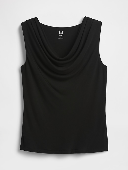 kurzes tanktop mit wasserfallausschnitt
