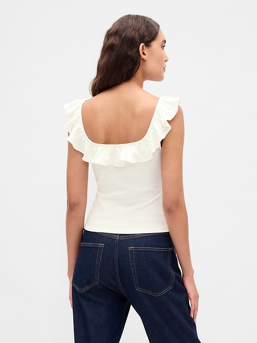modernes rüschen-crop-top