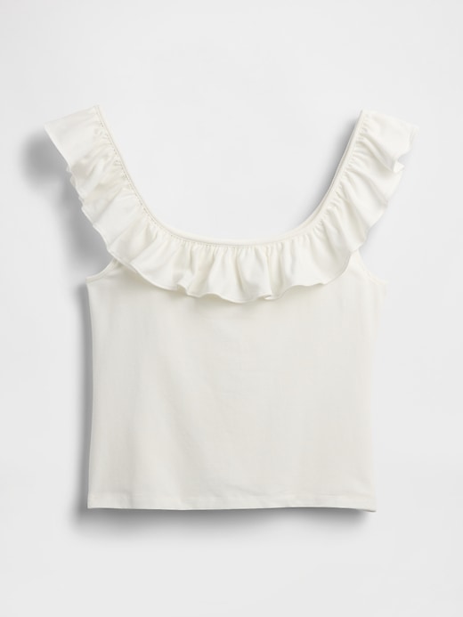 modernes rüschen-crop-top