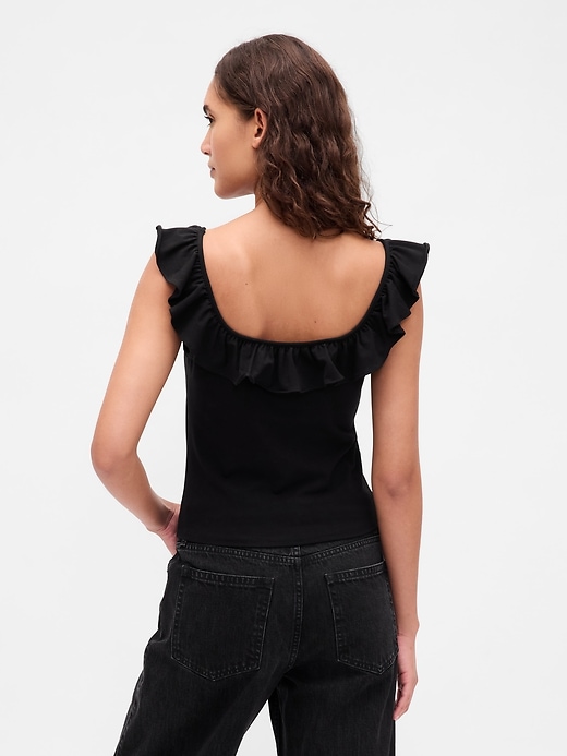 modernes rüschen-crop-top