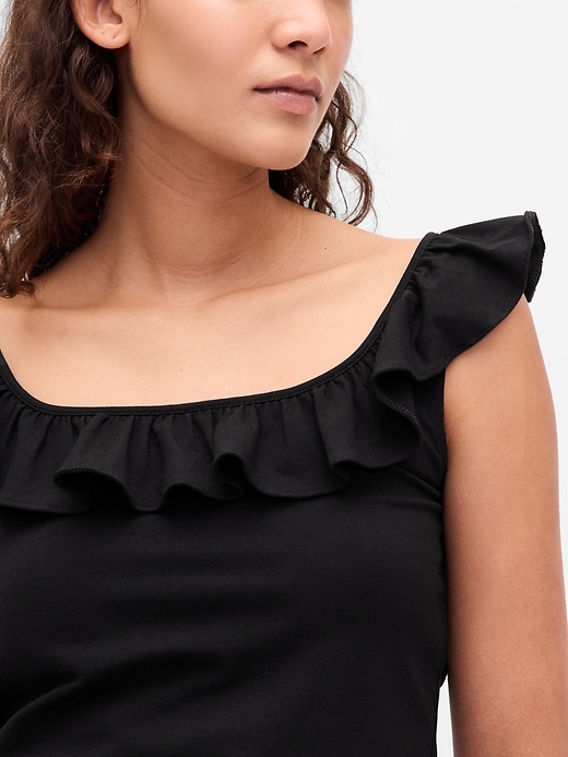 modernes rüschen-crop-top