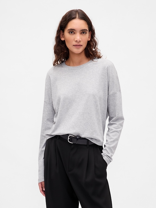 supima baumwoll-oversize-crop-t-shirt