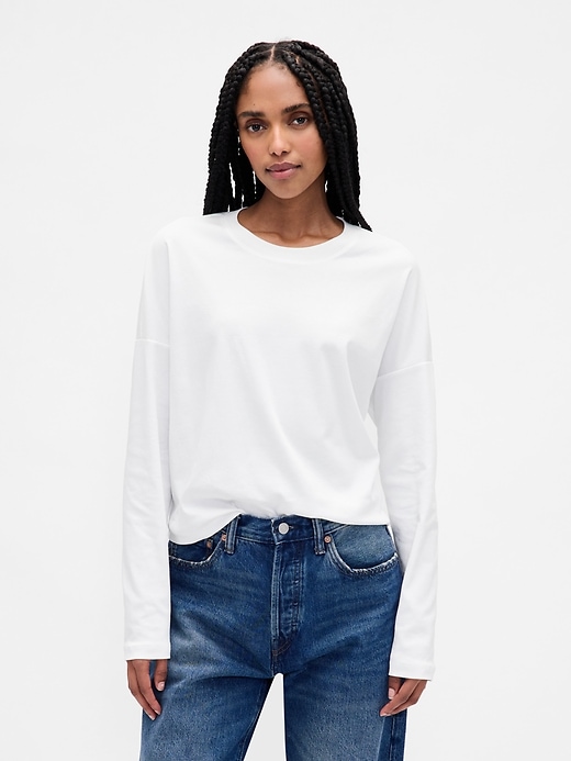 supima baumwoll-oversize-crop-t-shirt