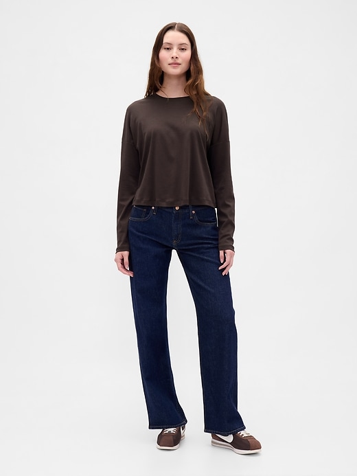 supima baumwoll-oversize-crop-t-shirt