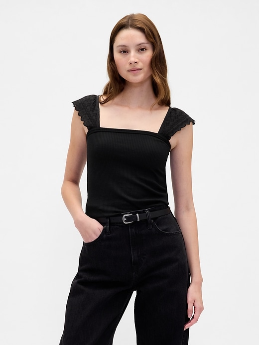 modernes geripptes tanktop