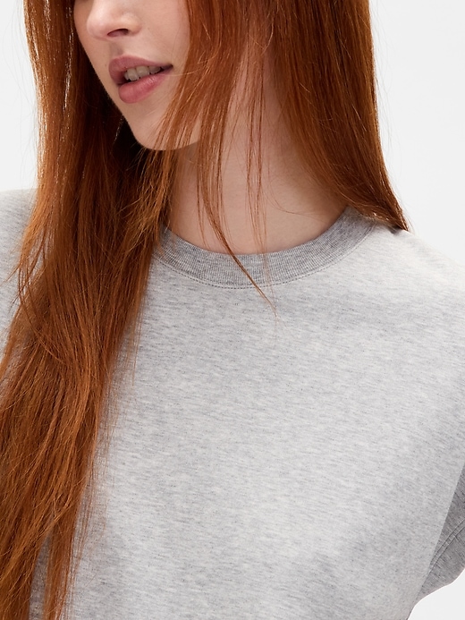 supima baumwoll-crop-t-shirt lässig geschnitten
