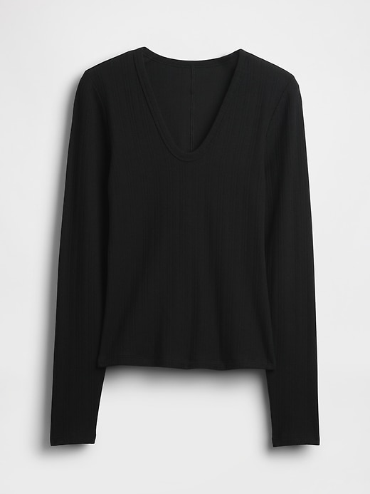transparentes modernes rippstrick-t-shirt