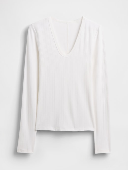 transparentes modernes rippstrick-t-shirt