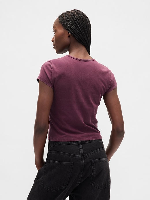 crop-top aus baumwolljersey mit logo