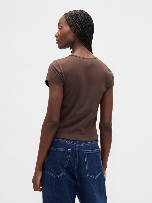 crop-top aus baumwolljersey mit logo