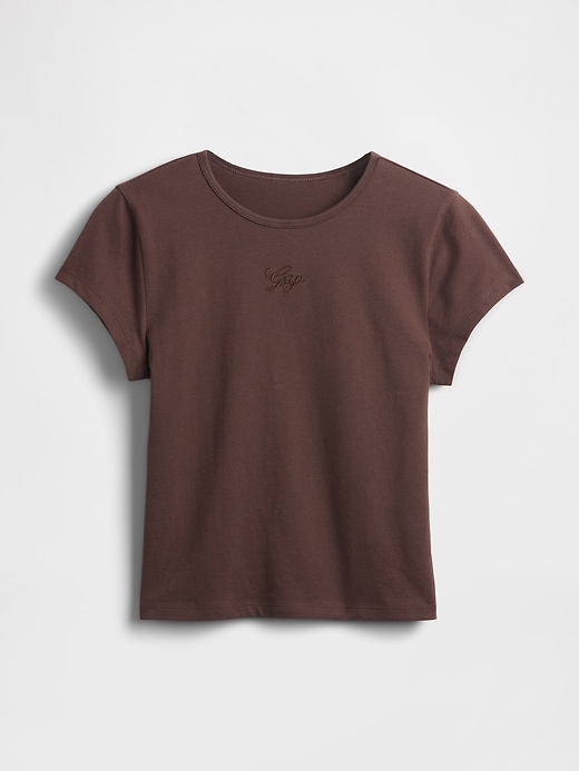 crop-top aus baumwolljersey mit logo