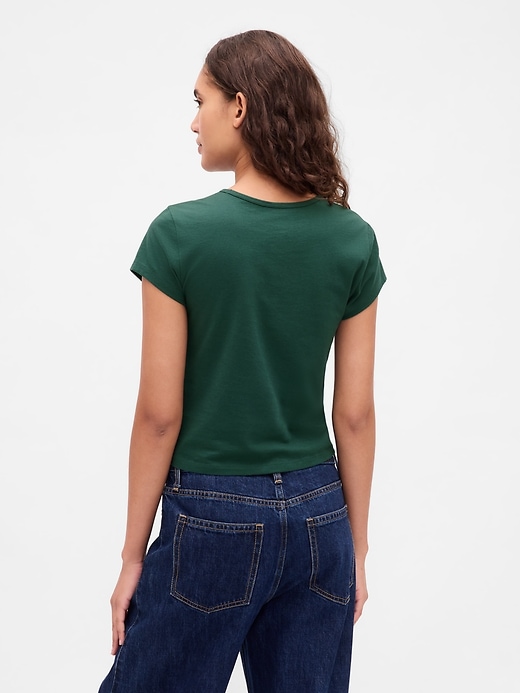 crop-top aus baumwolljersey mit logo