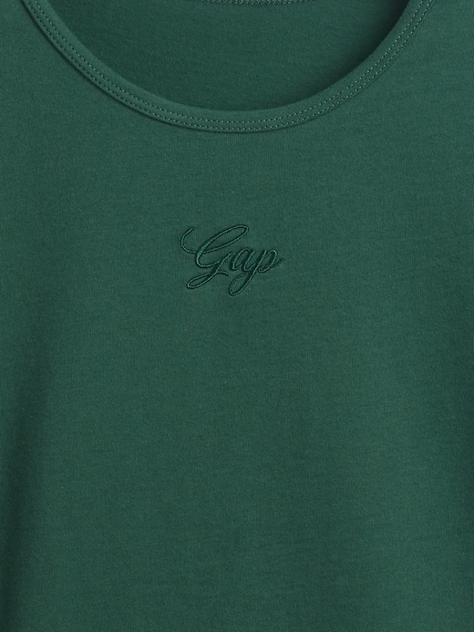 crop-top aus baumwolljersey mit logo