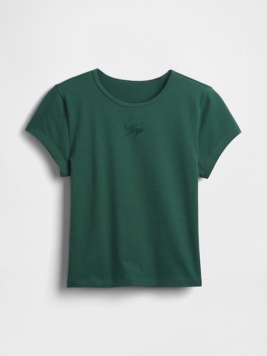 crop-top aus baumwolljersey mit logo