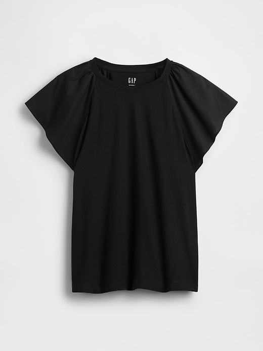 t-shirt mit flatternden Ärmeln