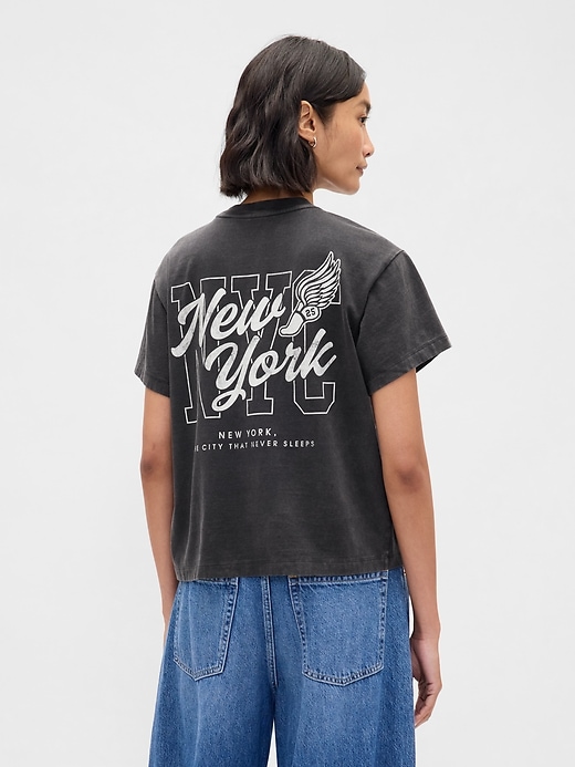 lässiges nyc-grafik-t-shirt