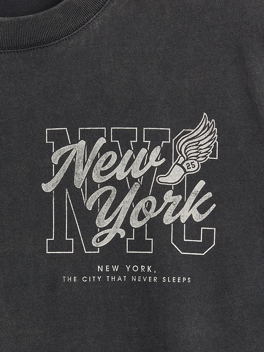 lässiges nyc-grafik-t-shirt
