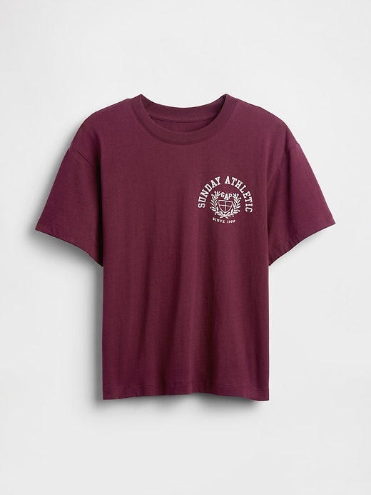 lässiges t-shirt mit grafiklogo